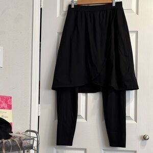 Black Skirt with Leggings